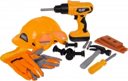 Gyerek szerszámkészlet sisakkal, 20 részes