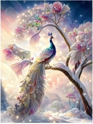 Gyémánt mozaik - Páva az ágon