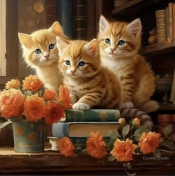 Gyémántmozaik - Három macska