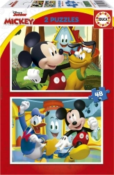 EDUCA Mickey Mouse – Vidámpark puzzle 2×48 darab