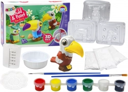 Kreatív művészeti készlet 3D Madarak gipsz és festékek