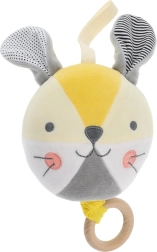 Melodikus nyuszi labda PETIT COLLAGE organikus pamutból