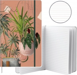 Jegyzettömb levelek motívummal, A5-ös vonalas