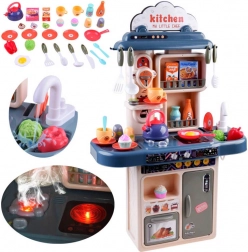 Gyermek konyha hűtőszekrénnyel, sütővel és mosogatóval – 42 darabos készlet