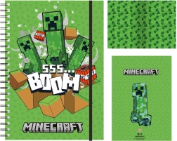 Vonalas jegyzettömb Minecraft motívummal