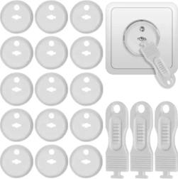 Biztonsági fedél a fehér konnektorokra