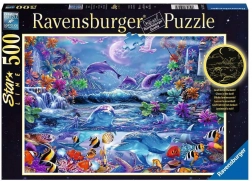 RAVENSBURGER sötétben világító kirakó – Varázslatos világ, 500 darab