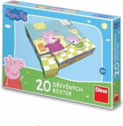 Peppa Pig vidám nap - Képes fából készült kockák