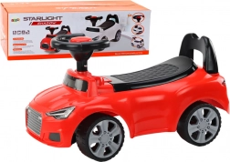 Lábhajtásos jármű háttámlával, dudával és tárolóval – piros