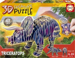 3D puzzle triceratops 67 darabbal