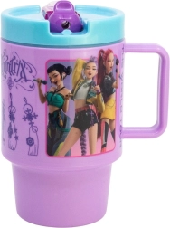 Stor műanyag ivópohár itatócsőrrel 530 ml K-pop: démonvadásznők - 1 db
