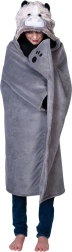 Cozy Noxxiez meleg kapucnis takaró macskamintával és mancsos zsebekkel