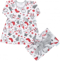 Baba pamut ruha fejpánttal New Baby Christmas (9–12 hónap)