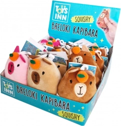 Plüss kapibara kulcstartó squishy pocakkal TOYS INN