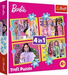 Puzzle Barbie Vidám világ 4v1