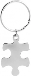 Acél kulcstartó Puzzle Bal