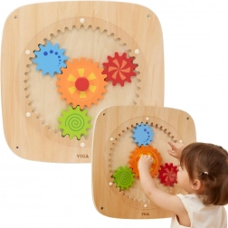 VIGA fa fali tábla színes fogaskerekekkel