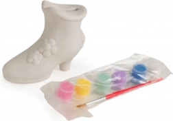 Kreatív készlet – kifesthető cipőcke persely