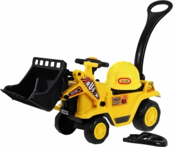 Gyerek pedálos buldózer sisakkal
