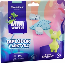 Mini Waffle építőkészlet – Diplodok és Arktisz, tasak 25 darabbal