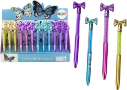 Golyóstoll masnival és kristályokkal, kék betét 0,7 mm