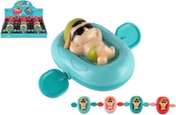 Felhúzható figurás úszógumis játék a vízbe, műanyag, 13 × 9 cm, 4 szín