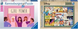 Ravensburger 2× 1000 darabos puzzle készlet – Disney Vintage Movie Posters és Girl Power