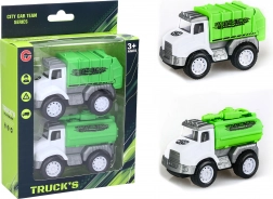 Lendkerekes takarító kisautók – 2 darabos készlet (10 cm)