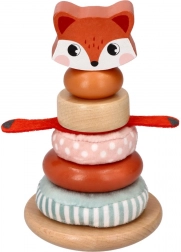 Róka motívumos rakásolható torony