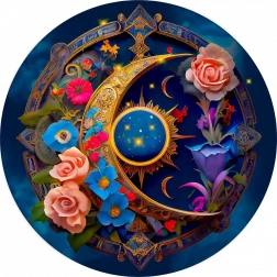 Fa puzzle Virágos Hold 505 darabos