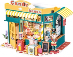 ROBOTIME ROLIFE CANDY HOUSE cukrászda – 3D miniatűr DIY házikó LED világítással