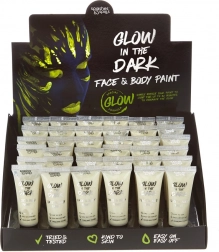 Arc- és testfesték, amely sötétben világít
