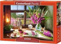 1000 darabos puzzle - Csendélet lila oroszlánpofákkal