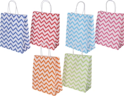 Ajándék papírtáska színes motívummal