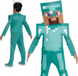 gyermek Steve jelmez gyémánt páncélban Minecraft 127–136 cm (7–8 év)