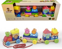 Összerakható fa vonat gyerekeknek