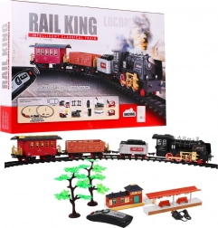 Távirányítós gyerek vonatpálya fényekkel és füsttel 3+