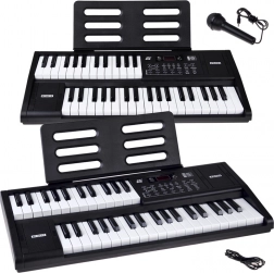 Elektronikus billentyűzet 61 billentyűvel, split funkcióval és mikrofonnal