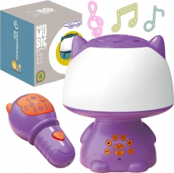Woopie multifunkciós RGB lámpácska Bluetooth hangszóróval és karaoke funkcióval, lila