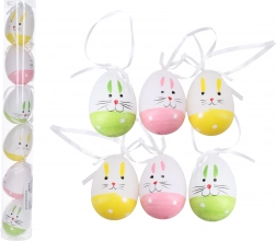Dekoratív műanyag színes tojások 6 cm