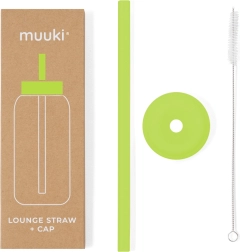 MUUKI Lounge Szívószál Fedéllel Electric Lime