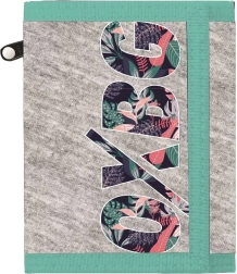Textil pénztárca OXY Grey Tropical tépőzárral