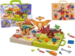 Dinoszaurusz építőkészlet csavarhúzóval