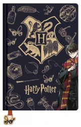 Harry Potter vonalas A5-ös jegyzetfüzet Navy & Gold