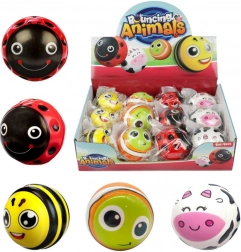 ugrálólabda állatkákkal, 6 cm, gumi