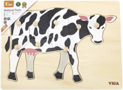 Fából készült Montessori berakó – tehén VIGA