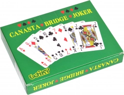 Canasta kártyák papírdobozban