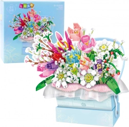 Kreatív építőkészlet Virágcsokor LED fénnyel