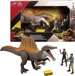 Jurassic World Rebirth készlet – Spinosaurus figura akciófigurákkal és kiegészítőkkel