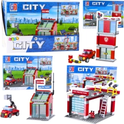 Tűzoltóállomás építőkészlet garázzsal, 203–210 darab